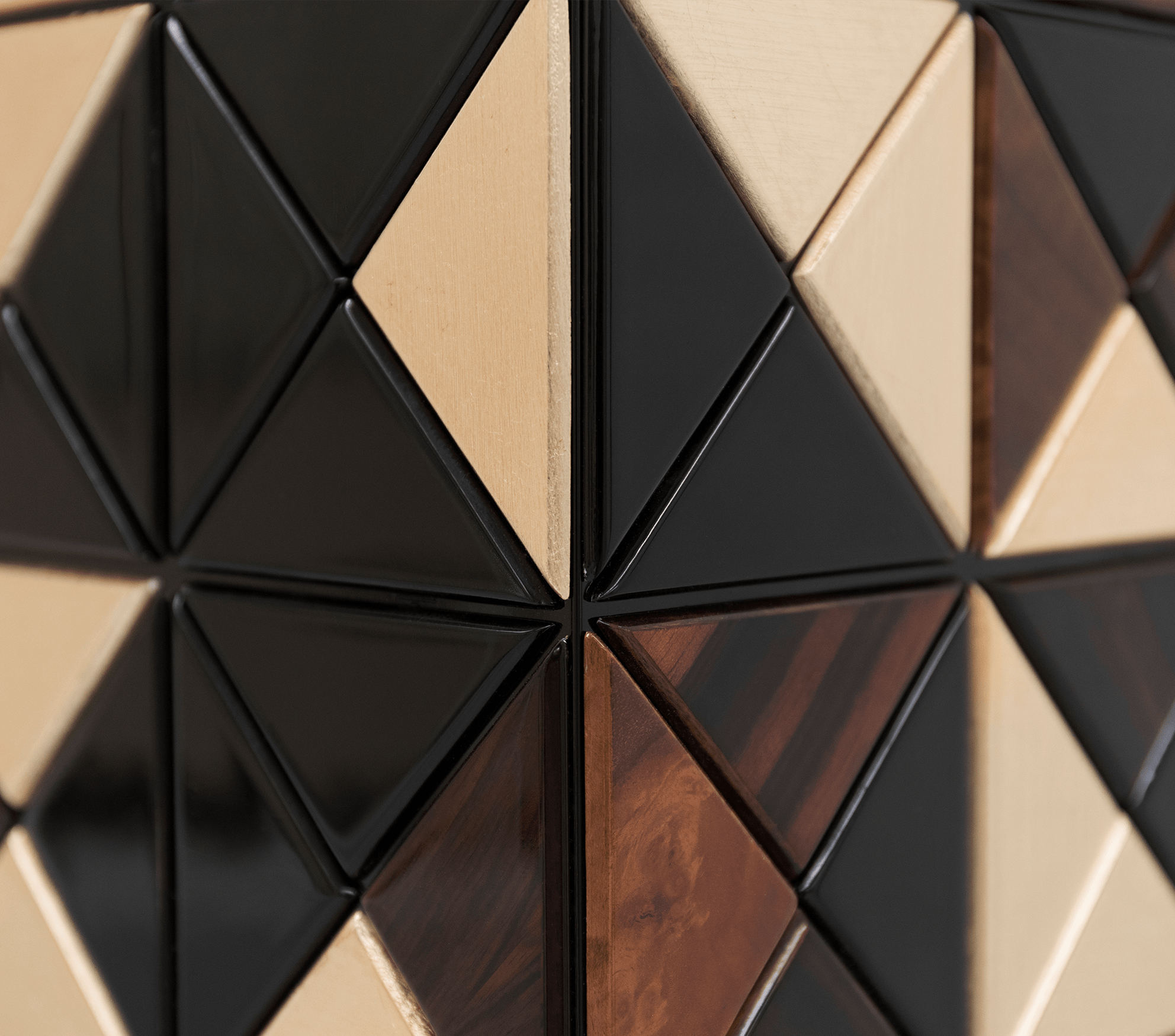 Mosaic Walnut Artisanal Cabinet