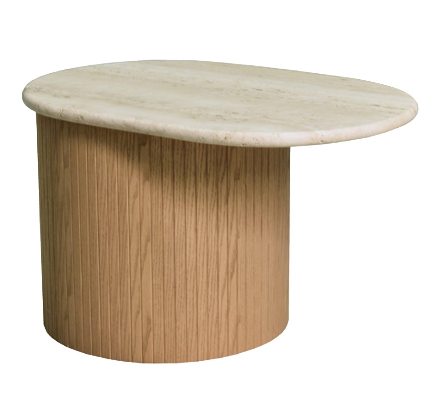 Bitta Natural Marble Top Handcrafted Side Table