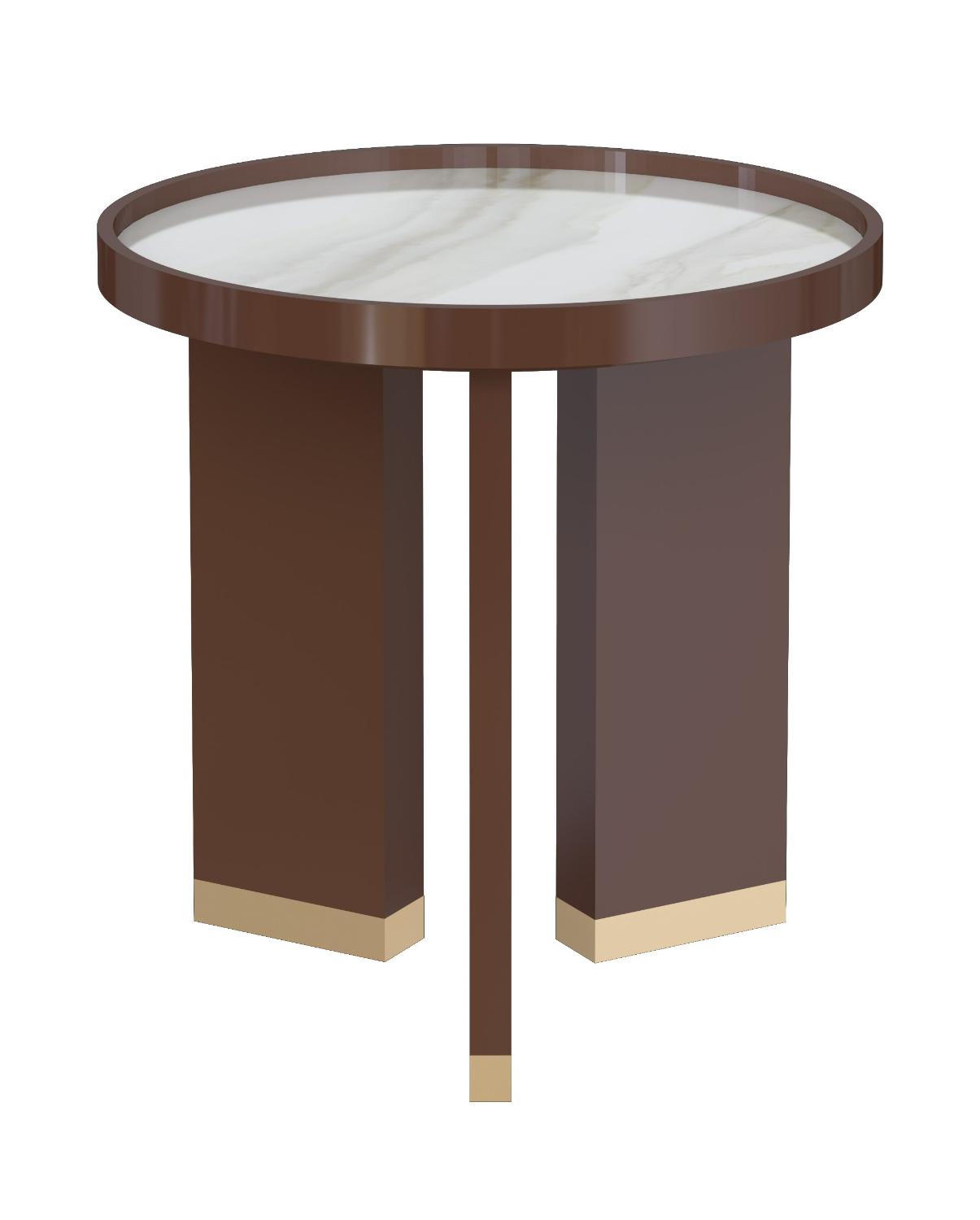 Vulcano Marble Top Italian Side Table