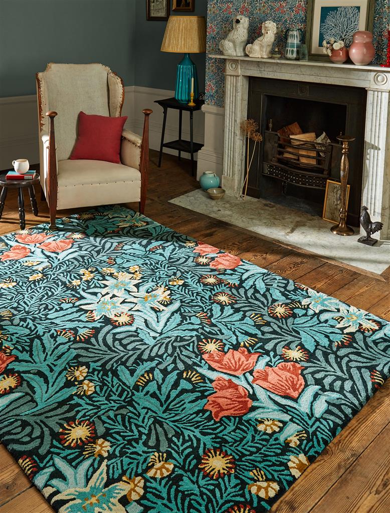 Bower Designer Turquoise Rug | Size: 140 x 200 cm