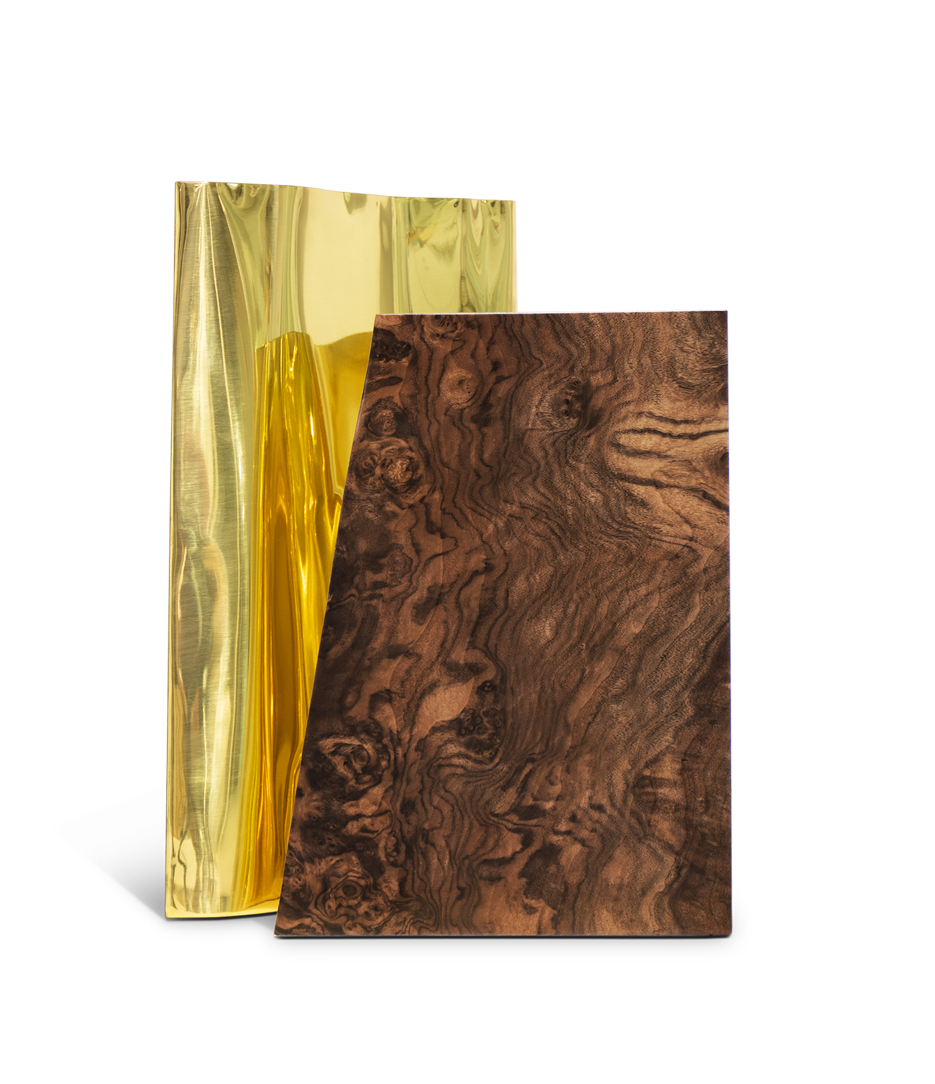 Fissure Walnut Designer Side Table