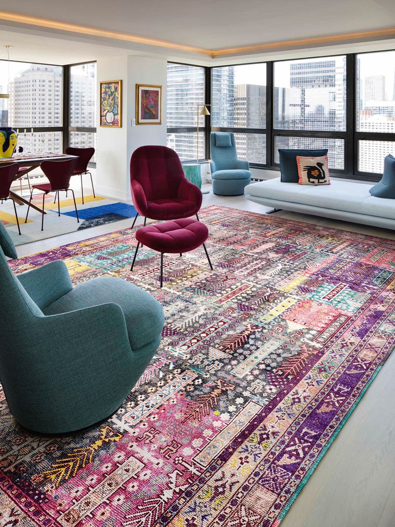 Silk Pastel Hand-Knotted Silk Rug