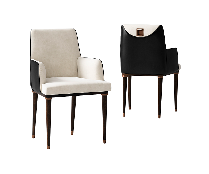 Contrasting Black and White Chair