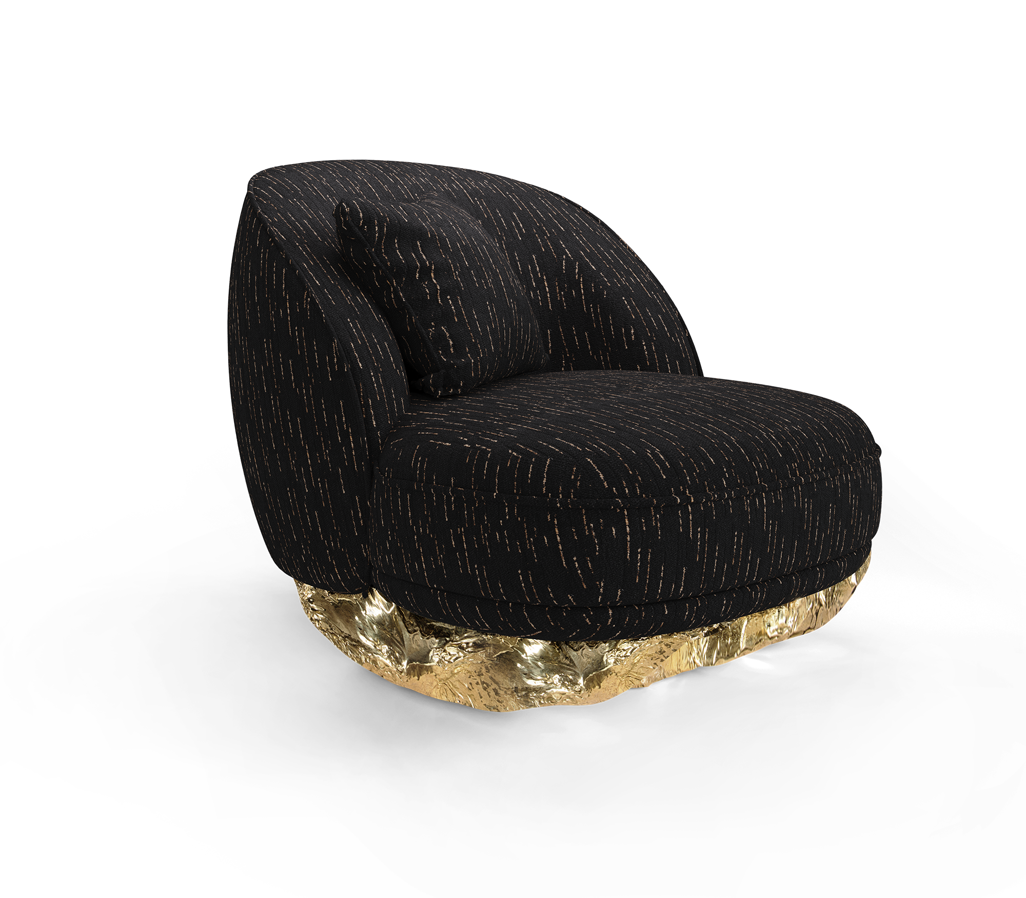 Angora II Black Designer Armchair