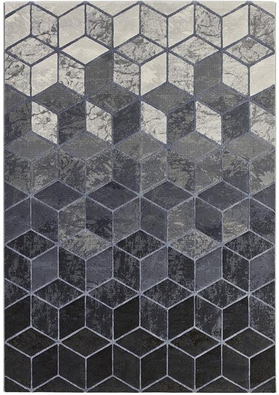 Geometric Grey Modern Rug | Size: 200 x 290 cm