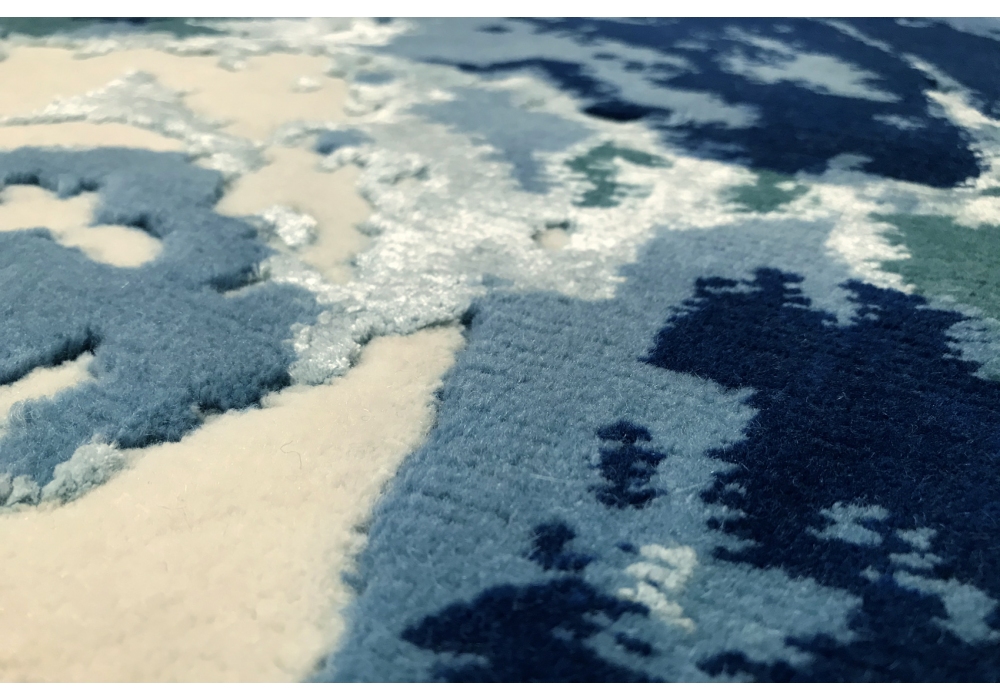 Ocean Viscose / Wool Handwoven Luxury Rug | Size: 300 x 400 cm