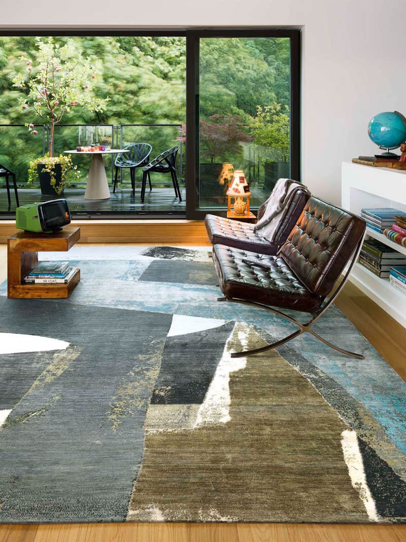 Green Rust Hand-Woven Exquisite Rug | Size: 140 x 210 cm