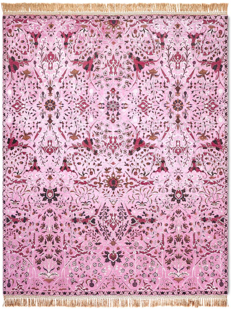 Teheran Pink Luxury Handwoven Rug