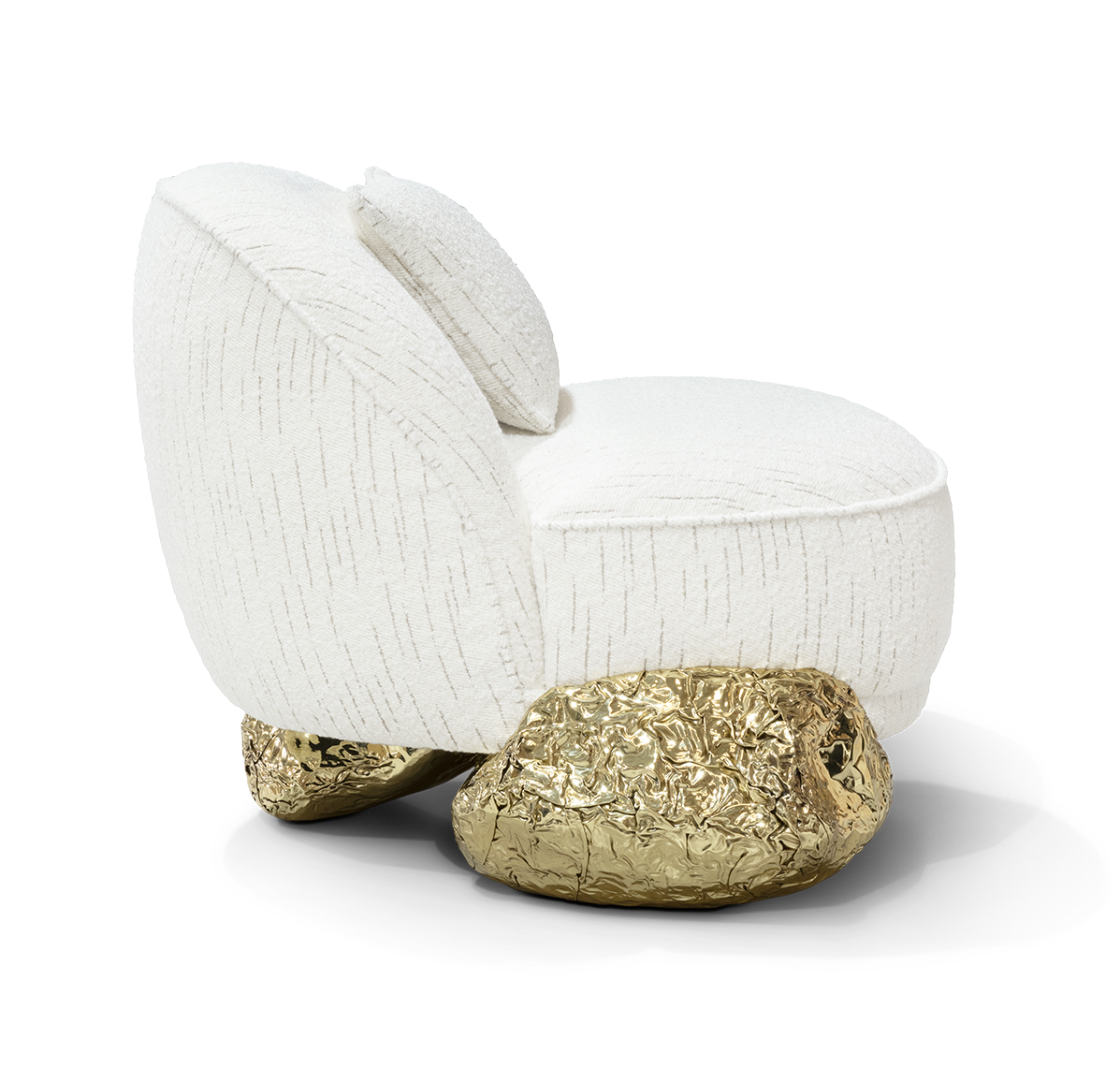 Angora White Designer Armchair