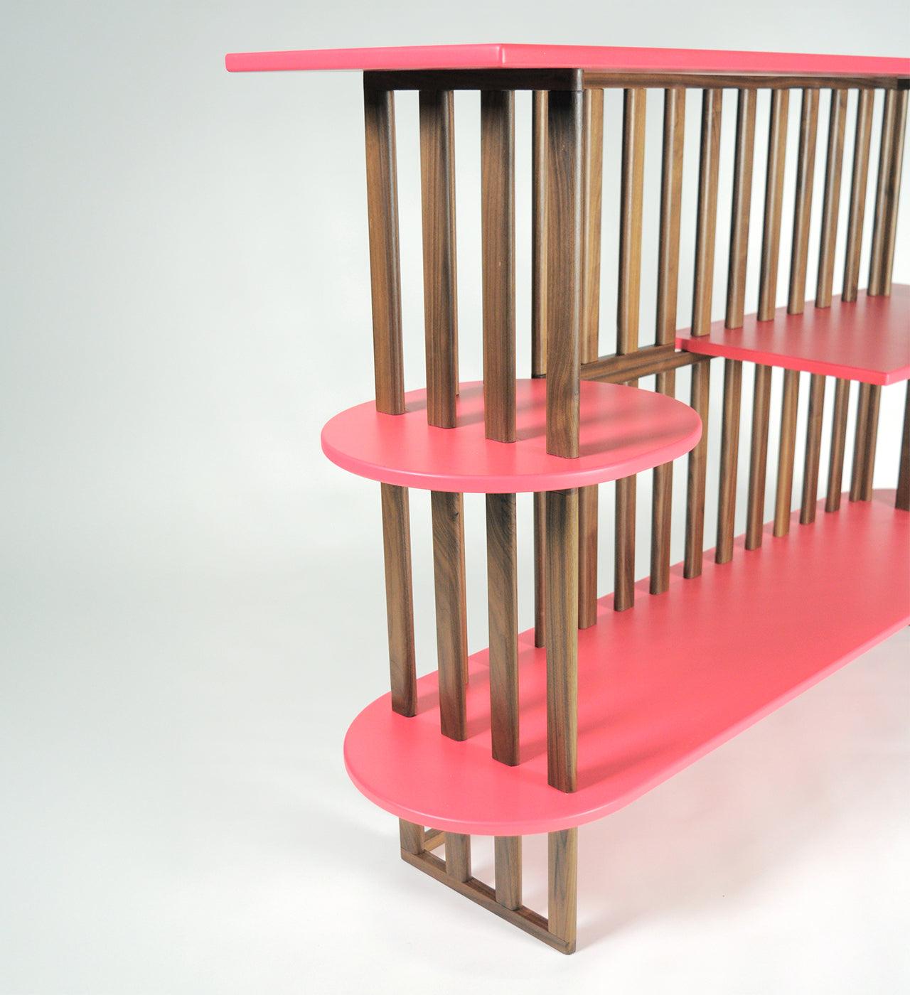 Pink Three-Level Storage Unit