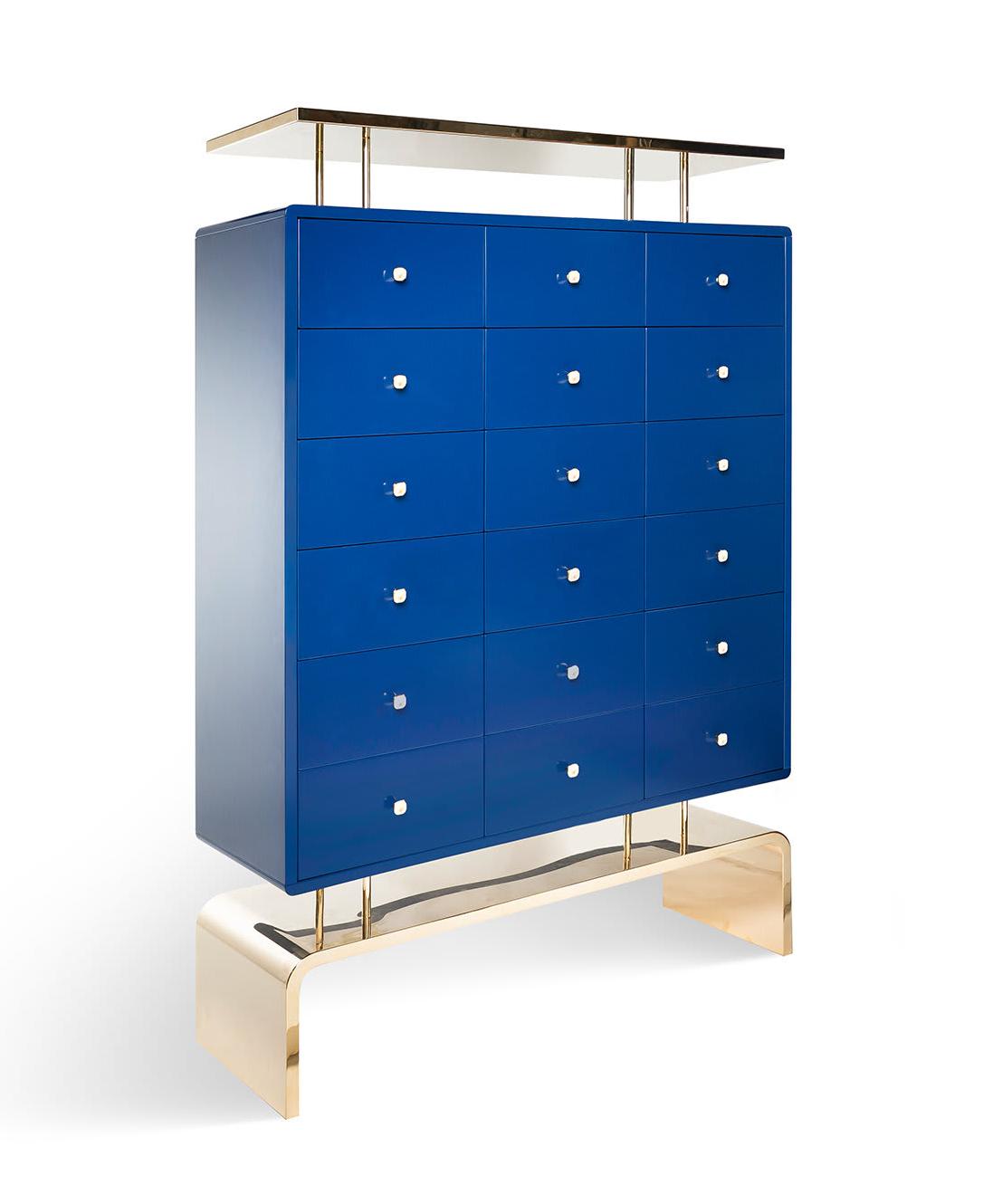 Royal Blue Statement Cabinet