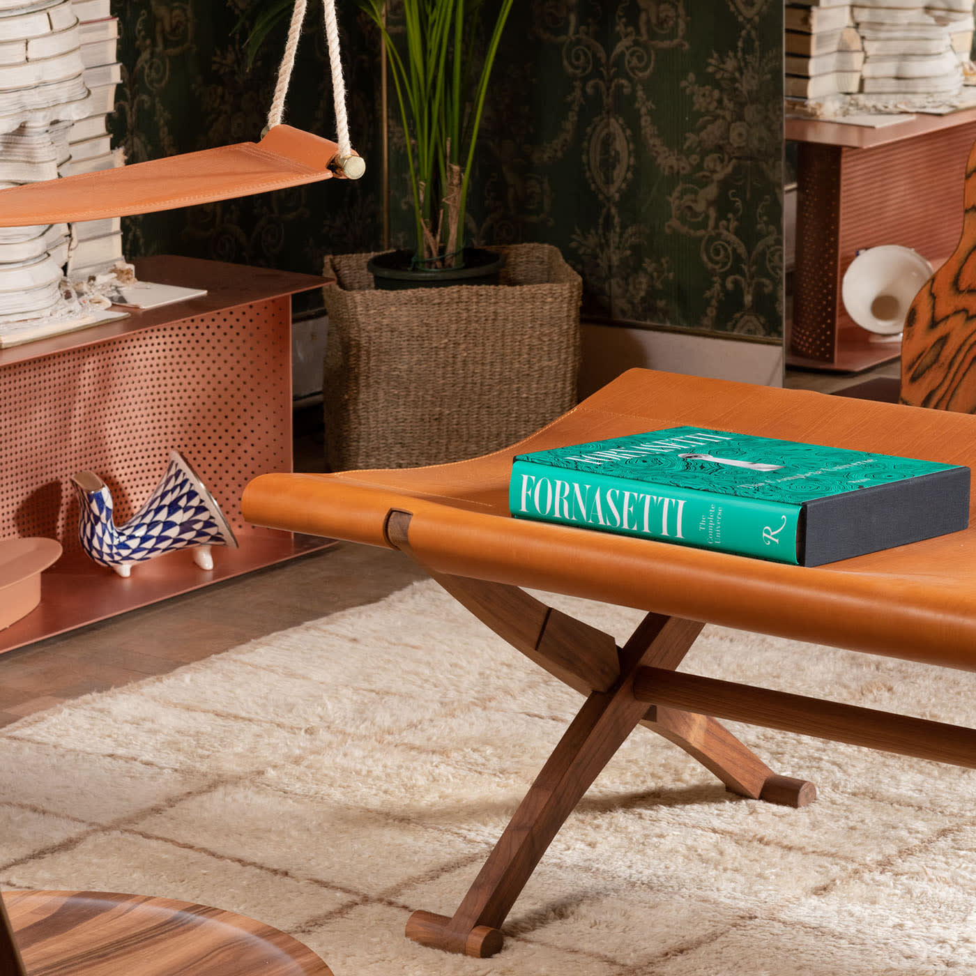 Branda Leather Crafted Bench