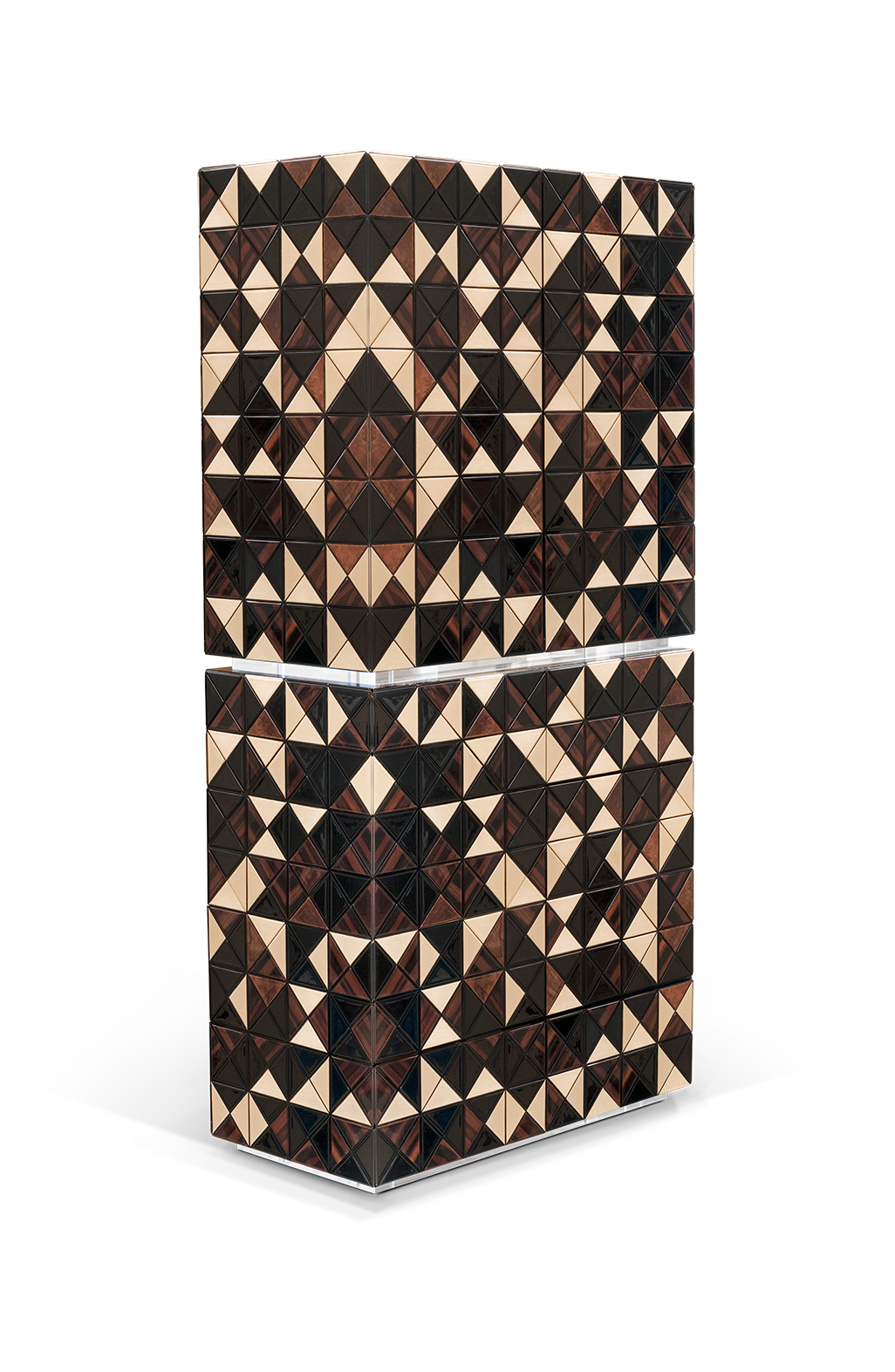 Mosaic II Walnut Designer Cabinet