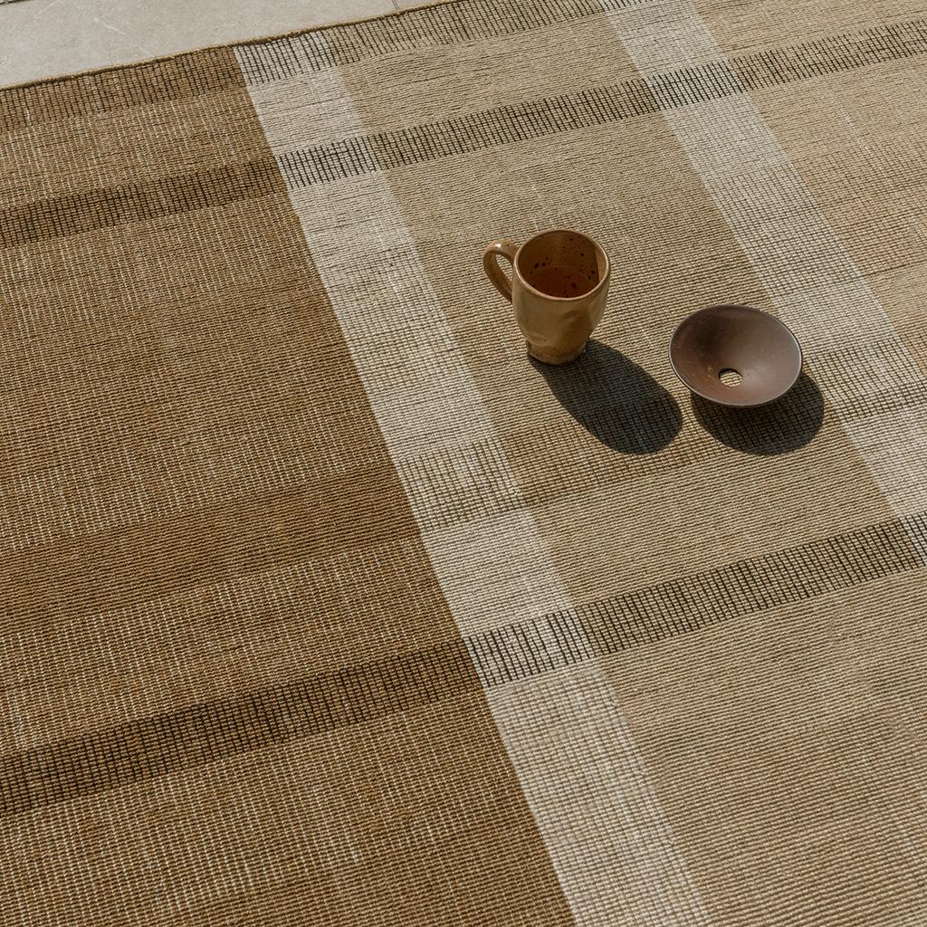 Zona Cashew Block Stripe Fresco Rug | Size: 140 x 200 cm
