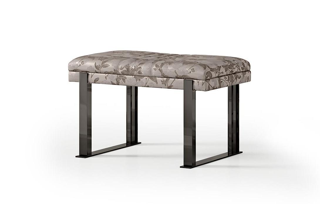 Dual Metal Leg Pouffe