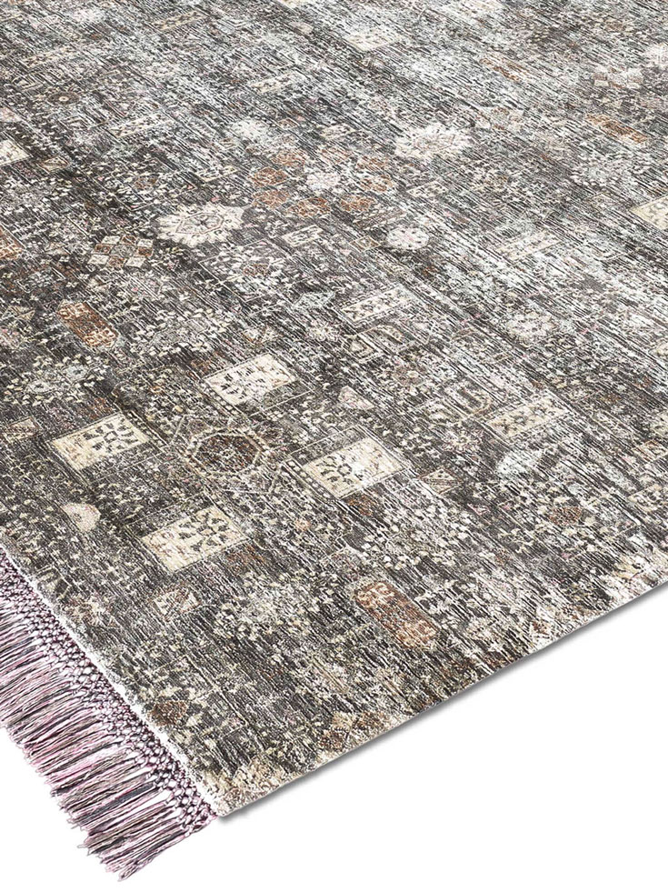 Agra Charcoal Luxury Handwoven Rug | Size: 365 x 457 cm