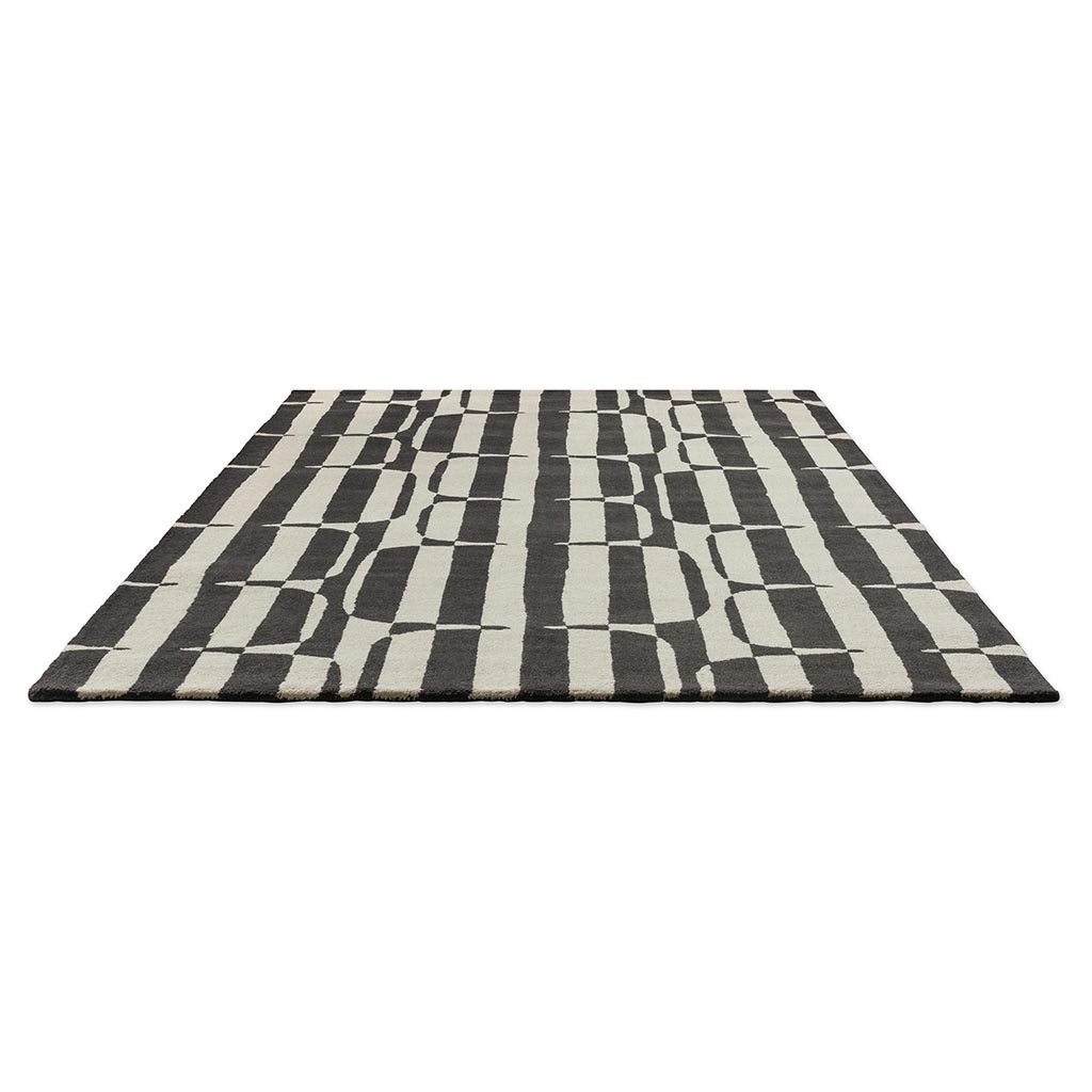 Block Stripe Charcoal Rug | Size: 160 × 230 cm