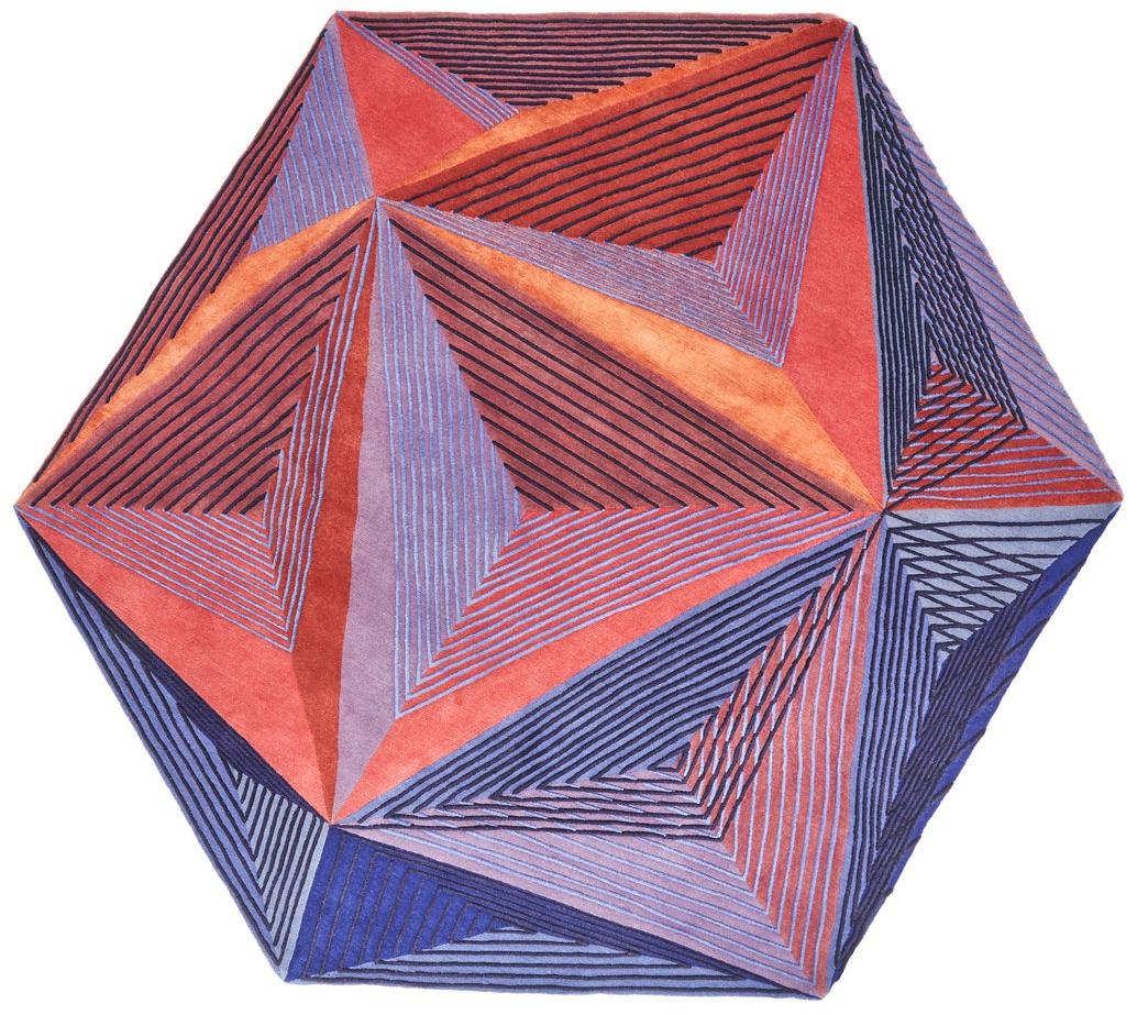 Icosaedro Designer Wool / Bamboo Silk Rug