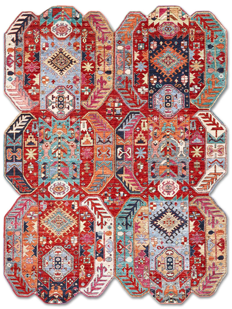 Multishape Luxury 100% Wool Rug | Size: 170 x 240 cm