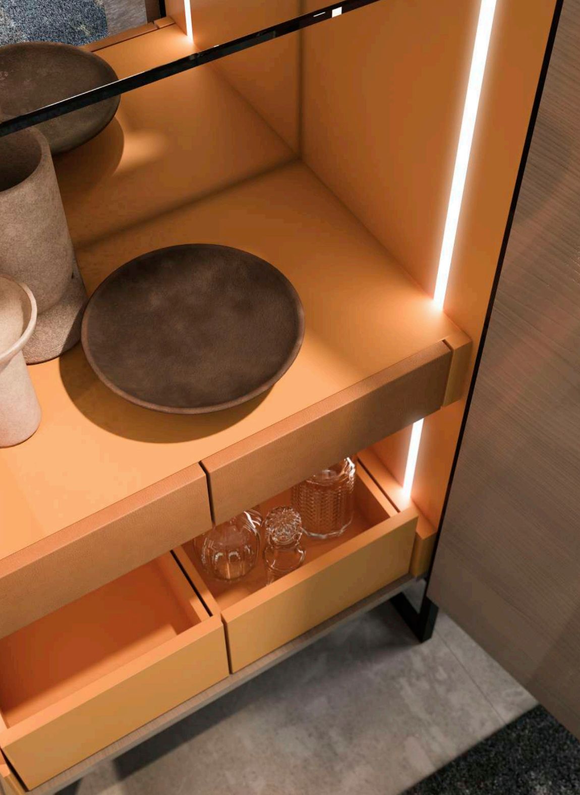 Crafted Bar Unit with Lights