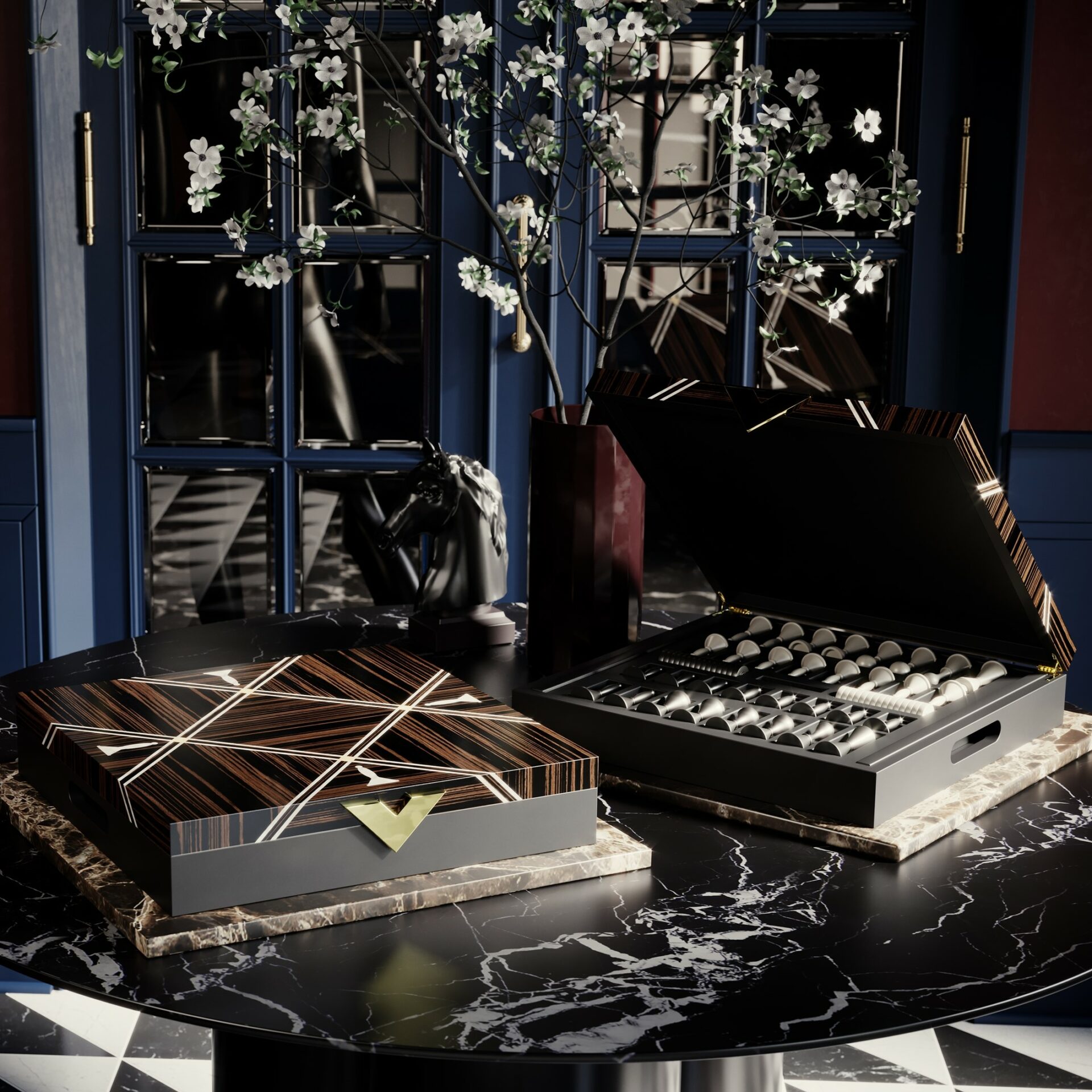 Goemon Masterpiece Chess &amp; Backgammon Table - 2