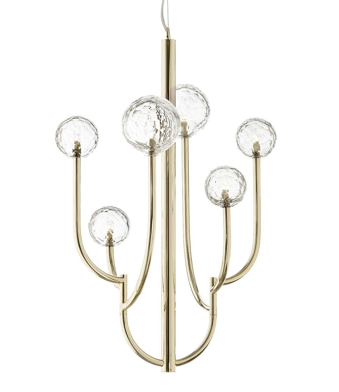 Cactus Gold Crystal Chandelier
