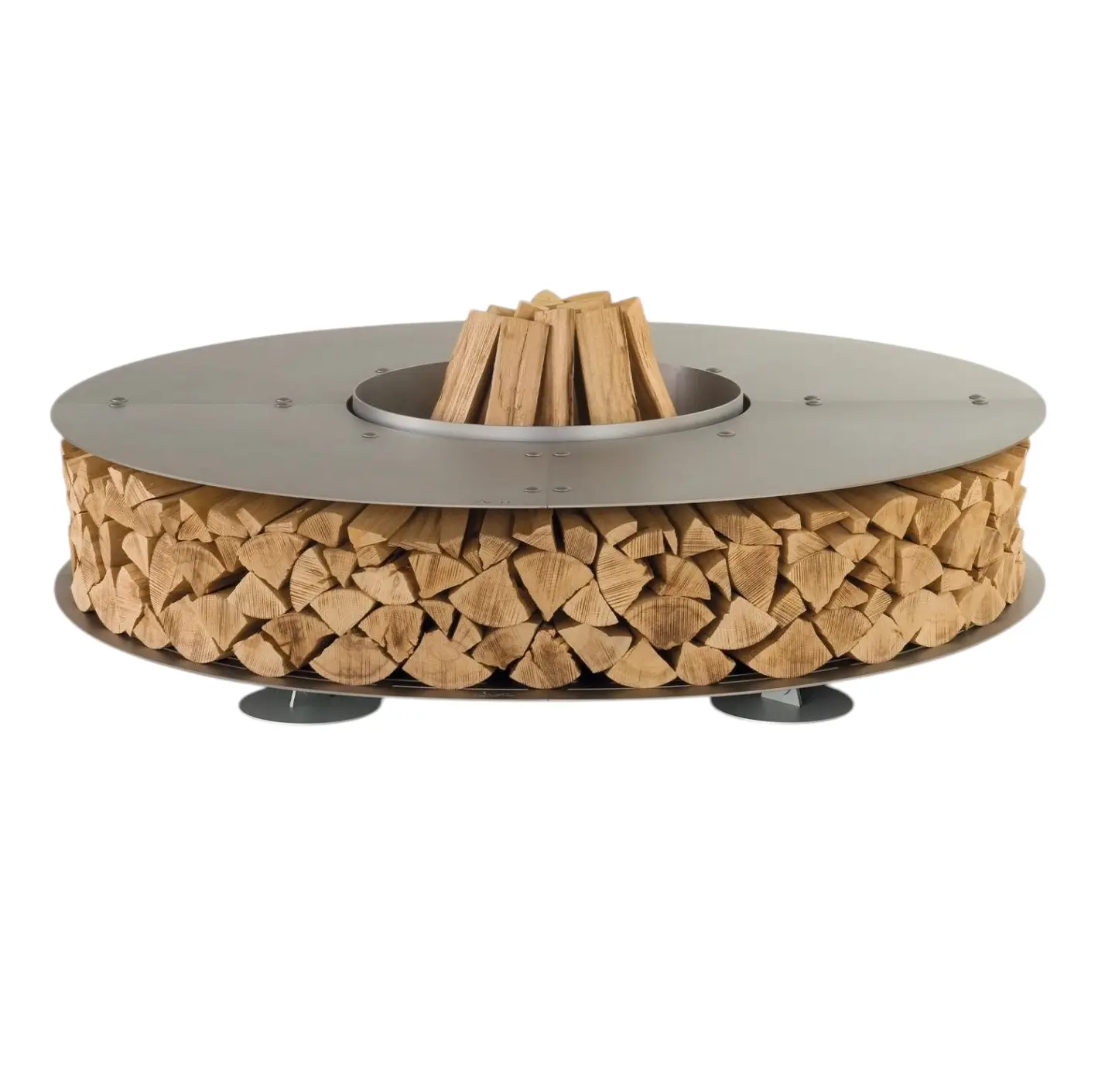 Steel Round Inox Fire Pit