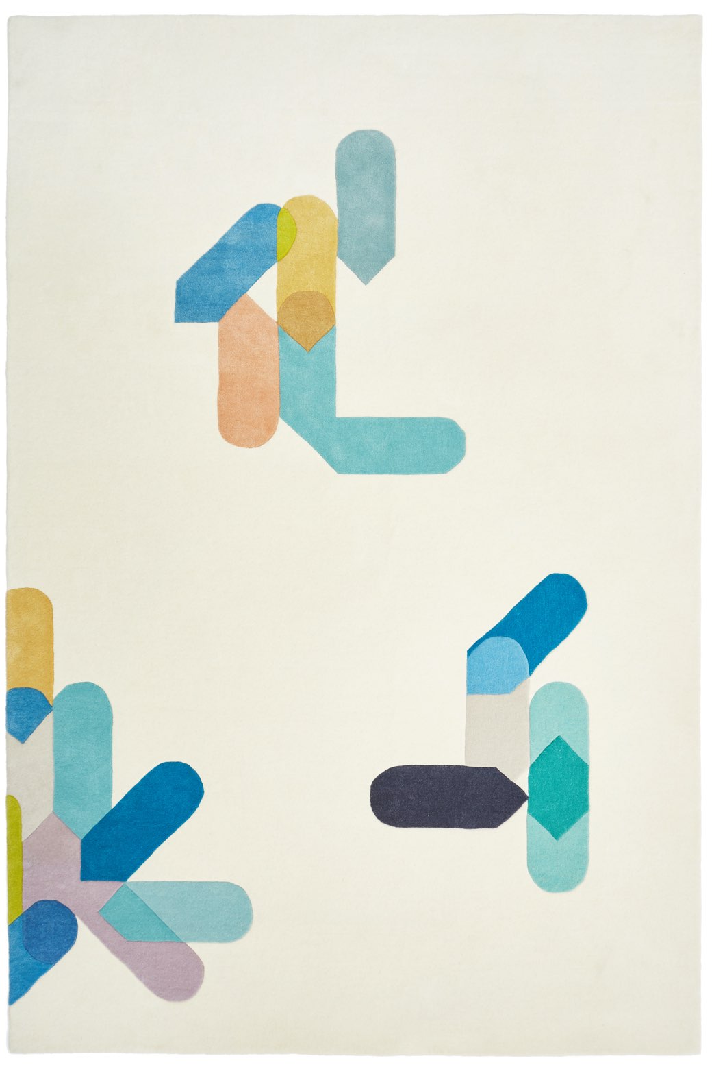 Color Stamp Wool Rug
