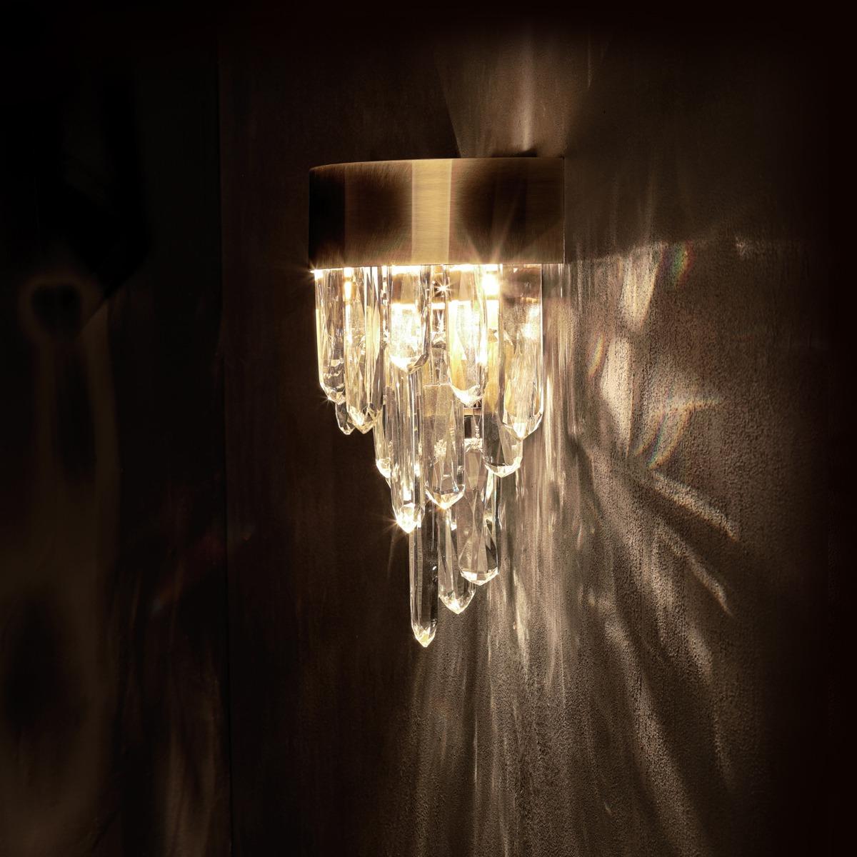 Brass Flow Stream Wall Light