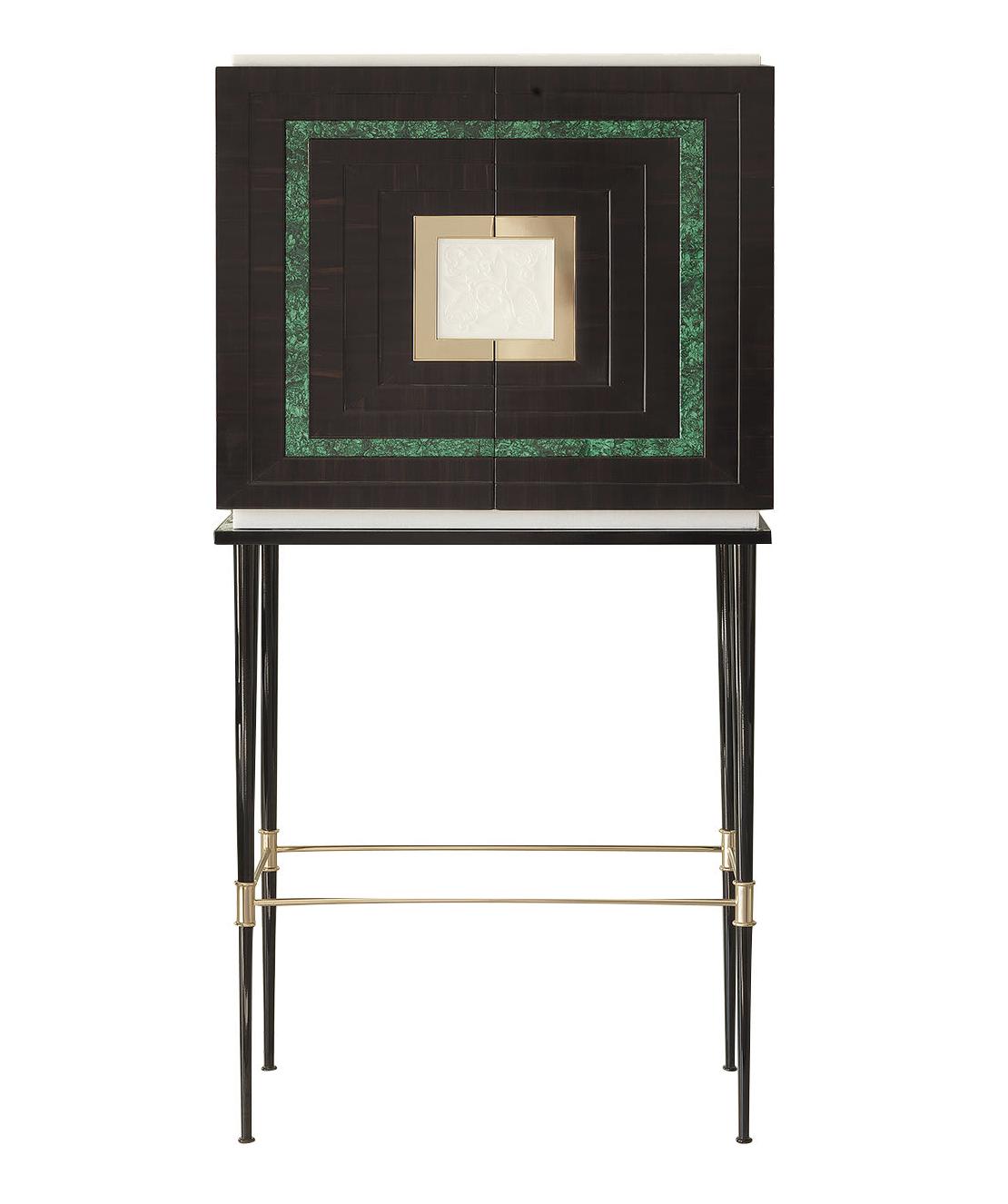 Black Italian Bar Cabinet
