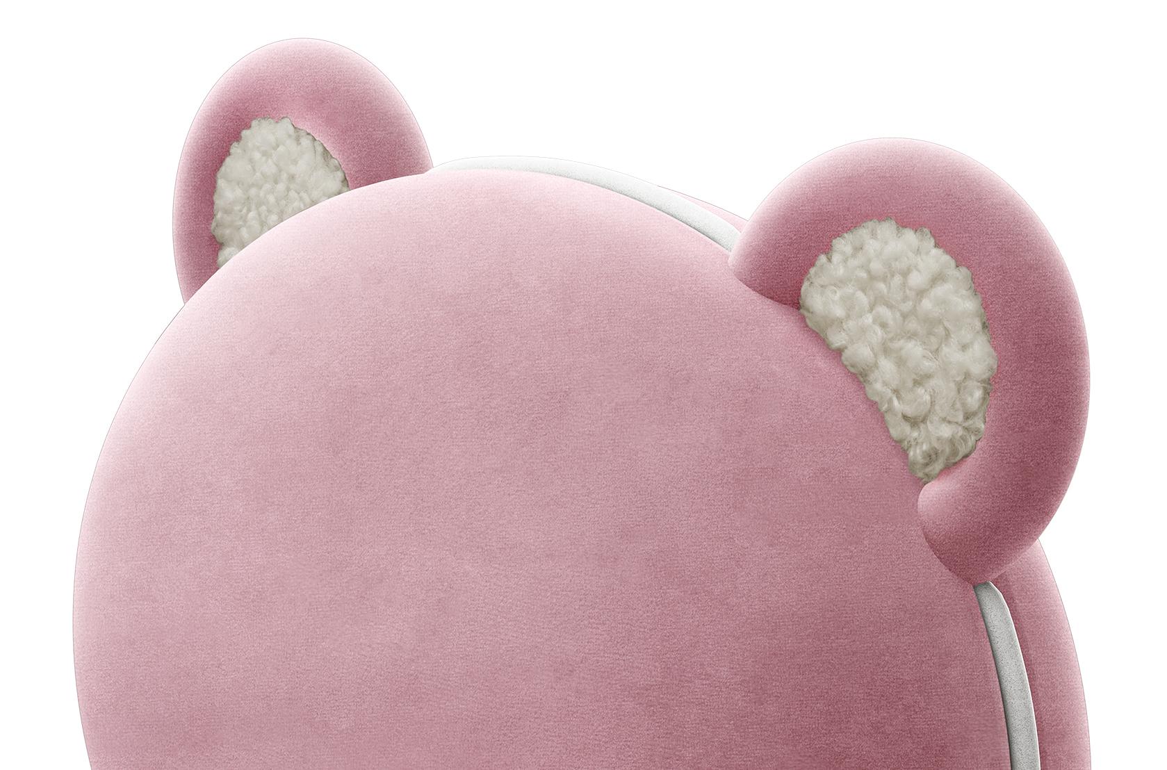 Fluffy Bear Pink Plush Kids Chair