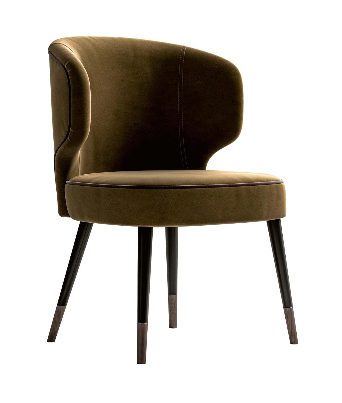 Graceful Chair with Curved Back