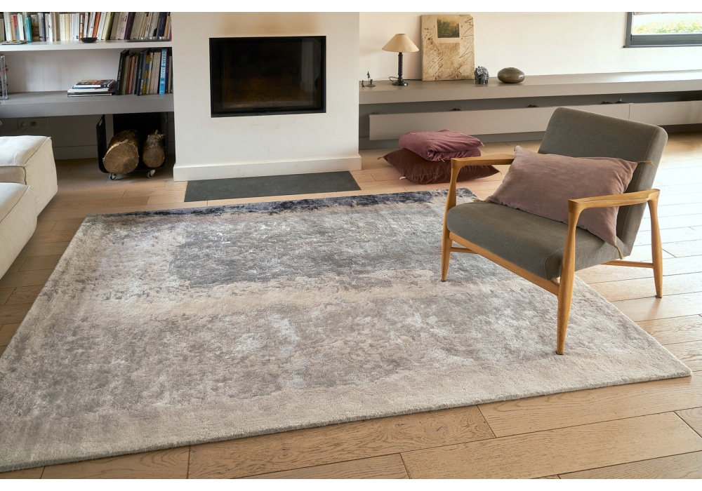 Abstract Wool & Viscose Hand-woven Luxury Rug