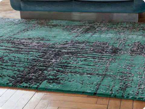 Faded Viscose / Wool Indian Handwoven Luxury Rug
