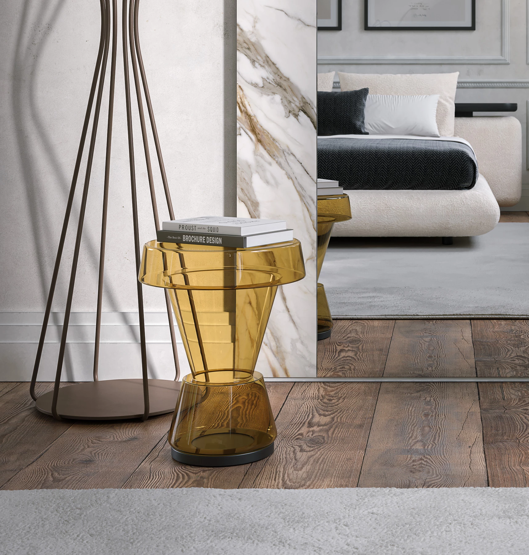 Giudecca Yellow Glass Coffee Table