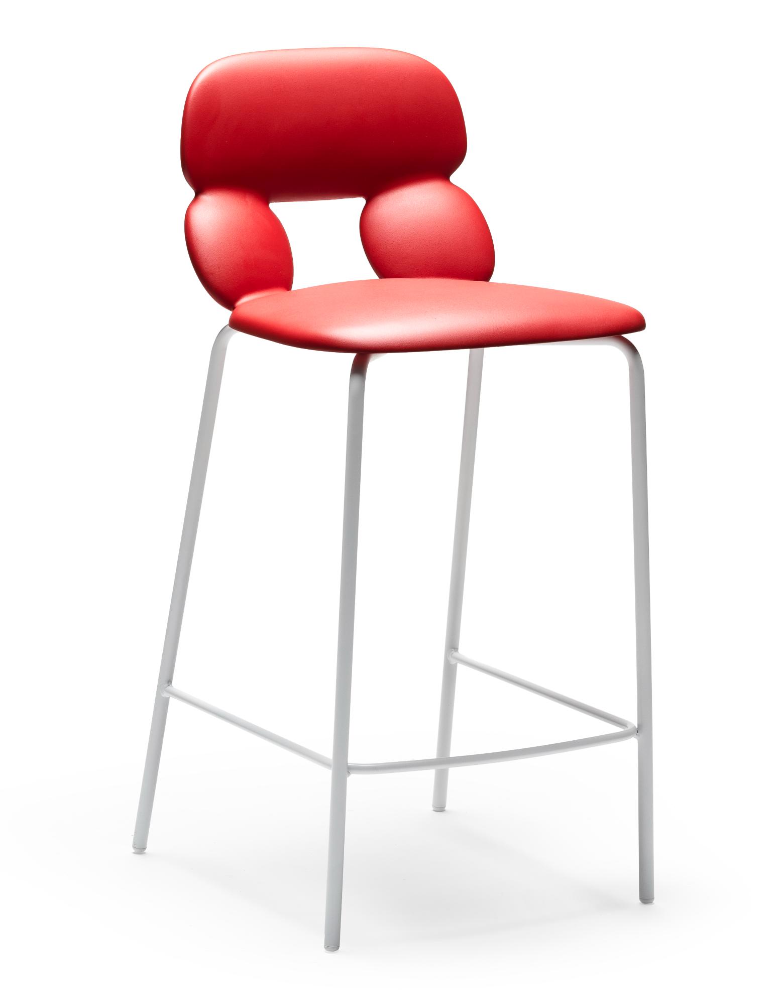 Red Nube Bar Stool