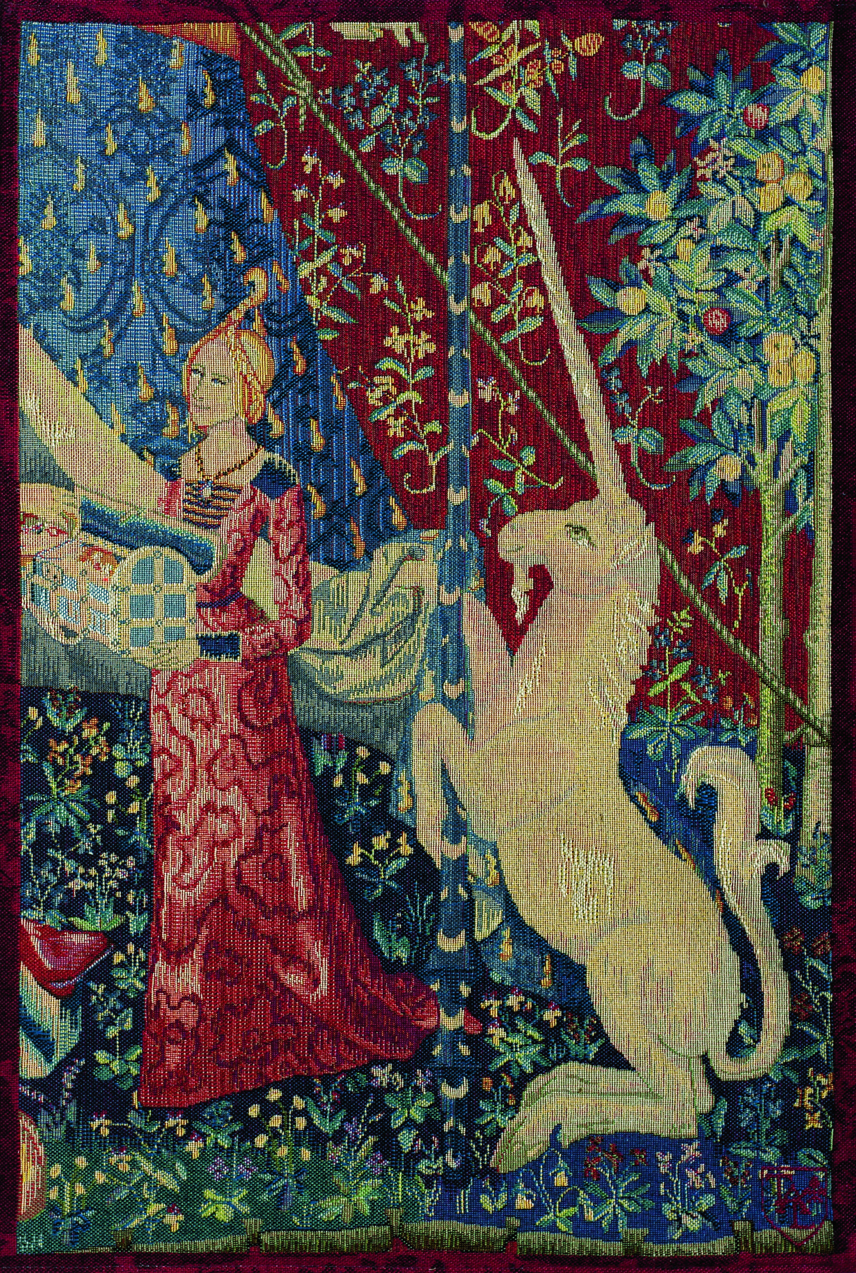 Girl in the Box Woven Tapestry