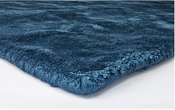 Triangles Tufted Blue Rug ☞ Size: 160 x 230 cm