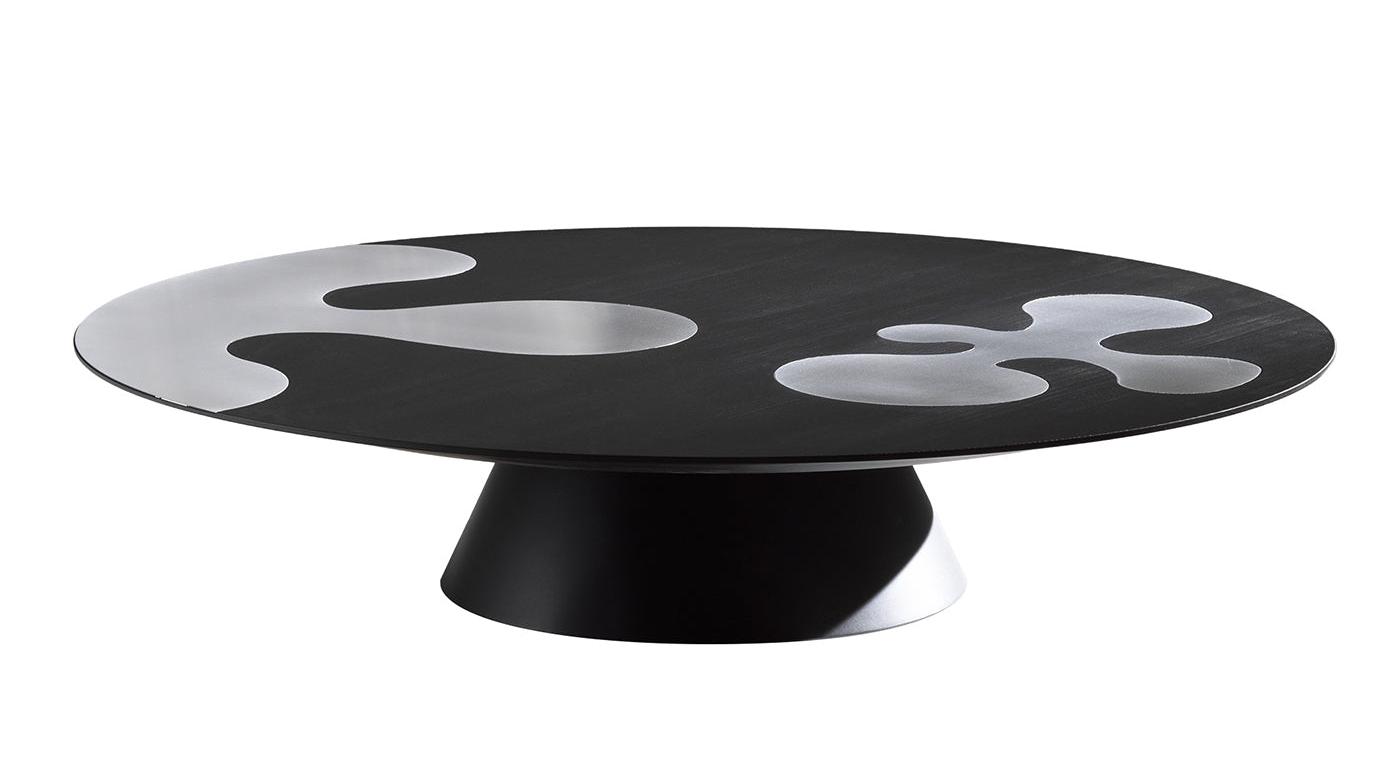 Round Black Coffee Table