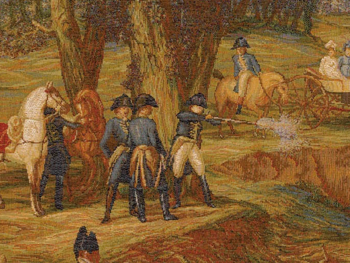 Napoleonic Hunt Handwoven Tapestry
