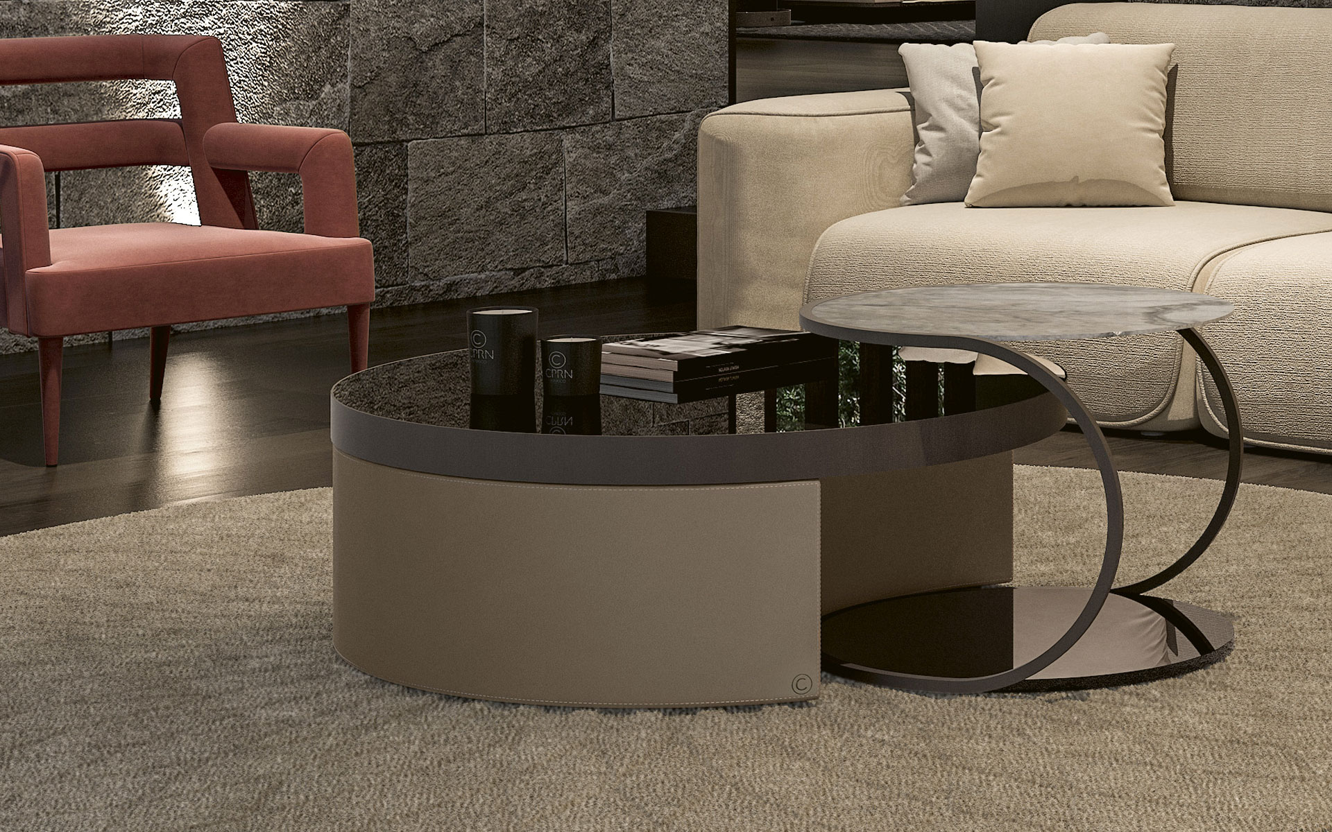 Round Coffee Table under Starlight
