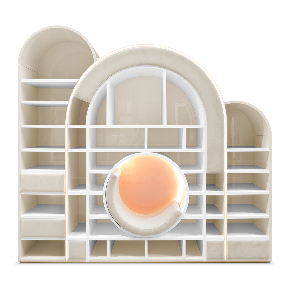 Bubble Gum Beige Bookcase