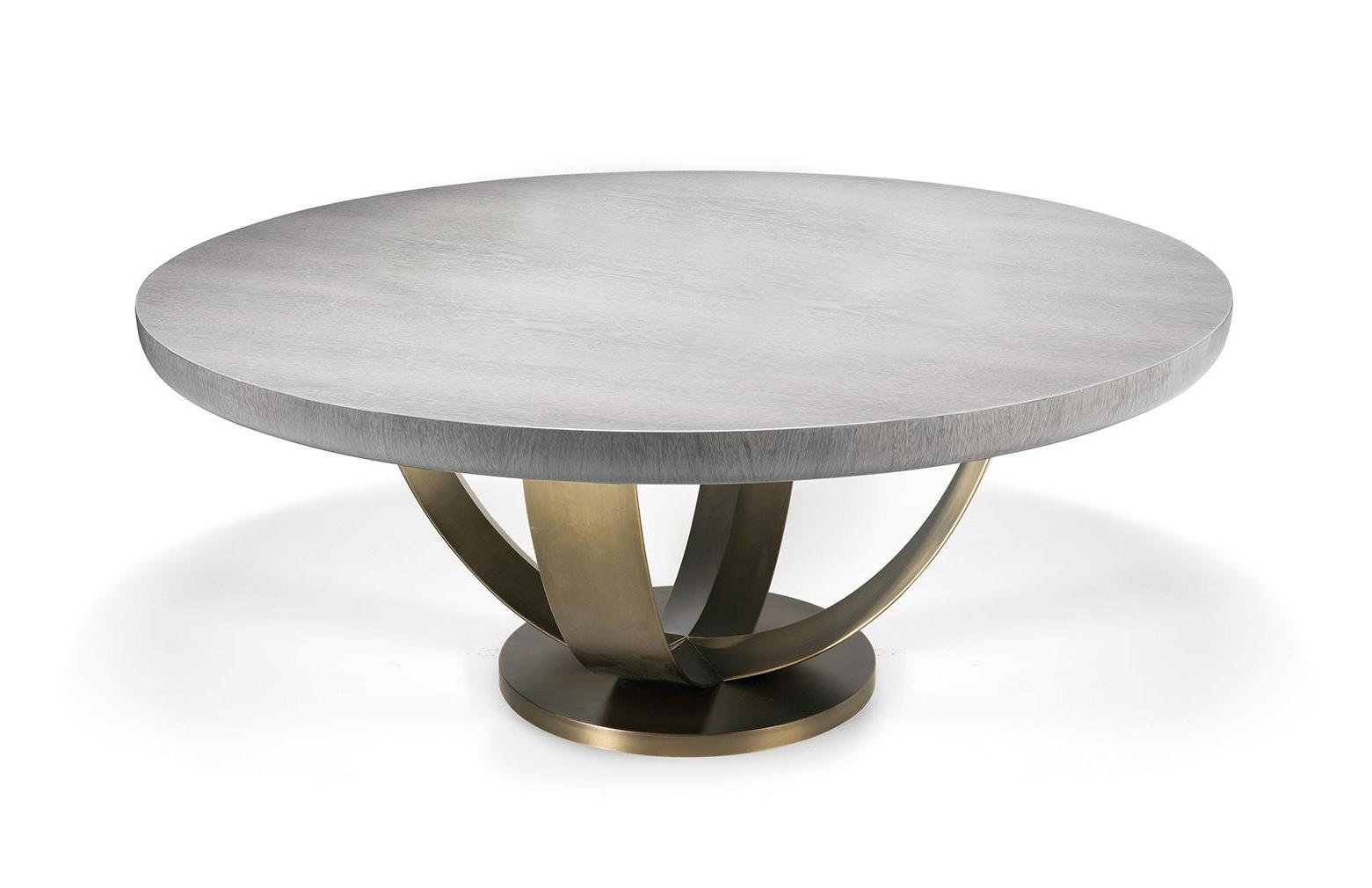 Round Dining Table with Bronze Finish | Dimensions: Ø 160 cm