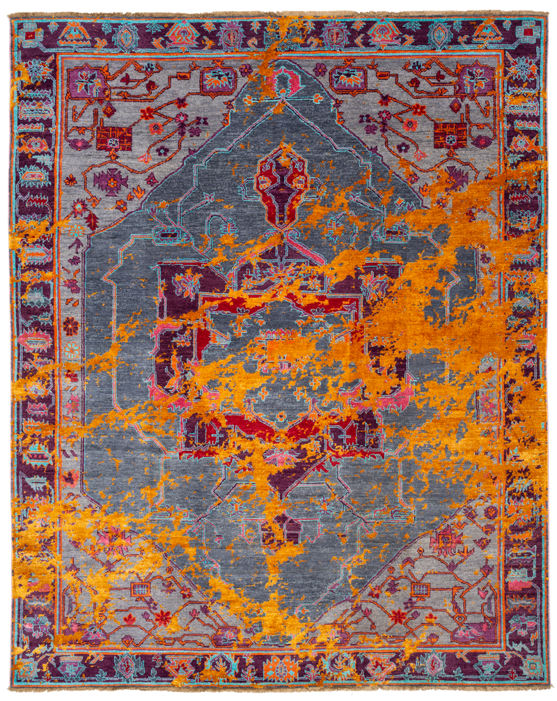 Wool / Silk Oriental Designer Rug