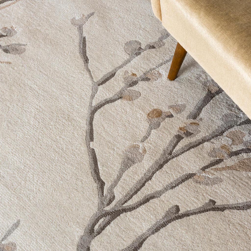 Willow Branch Dove Grey Rug | Size: 250 x 350 cm