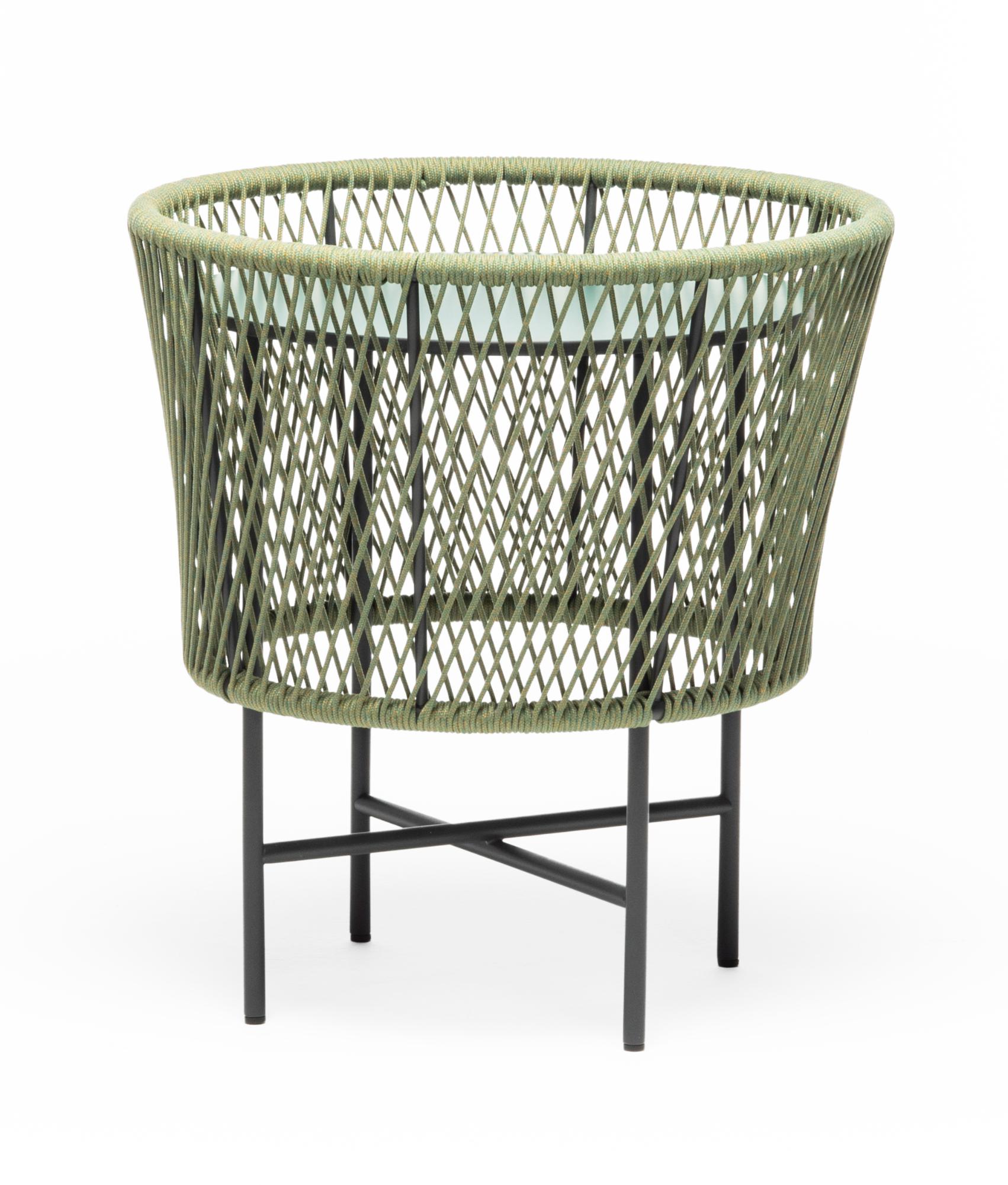 Tamburo Small Round Green Outdoor Coffee Table