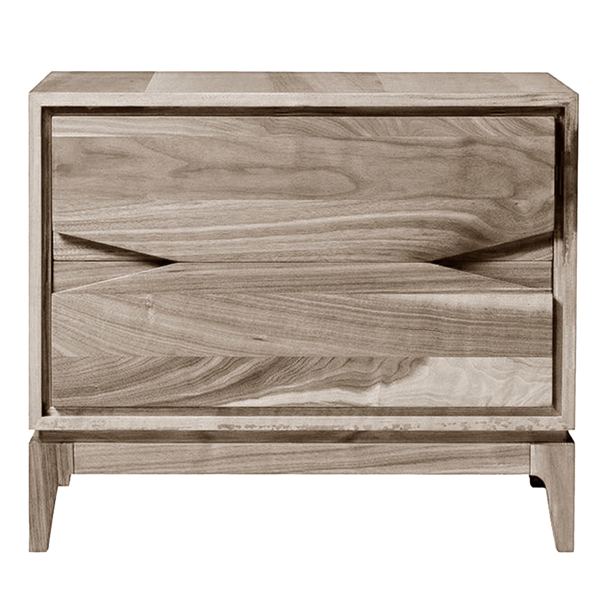 Base Grey Contemporary Nightstand