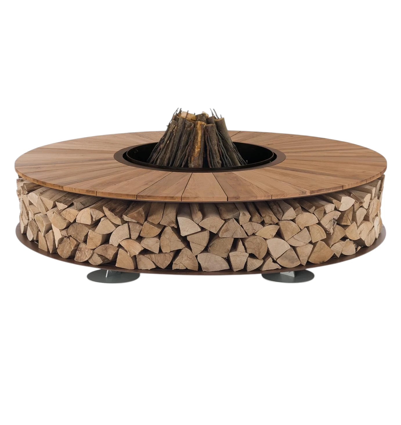 Steel Round Wood Fire Pit