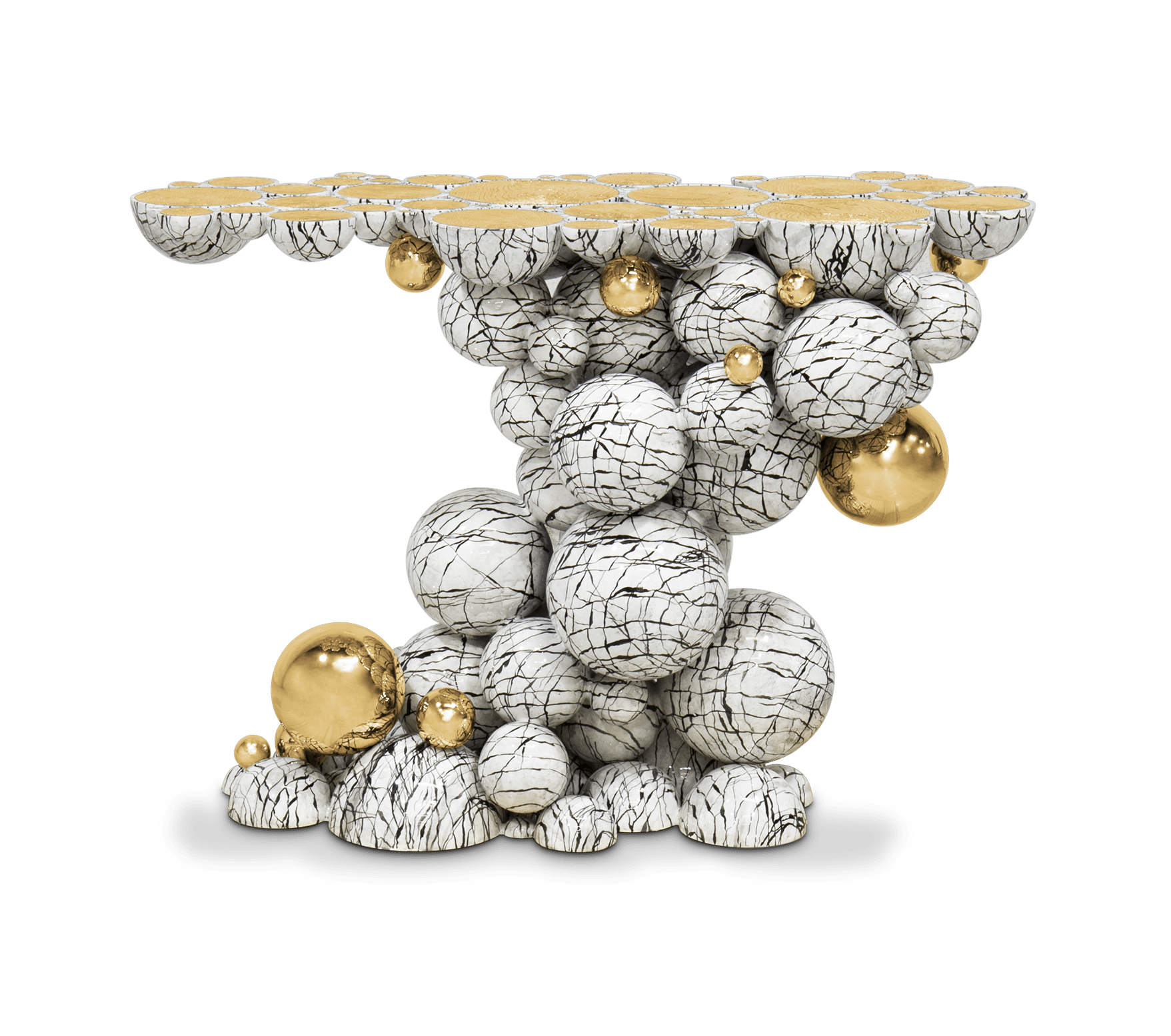 Orbit Faux-Marble Luxe Console