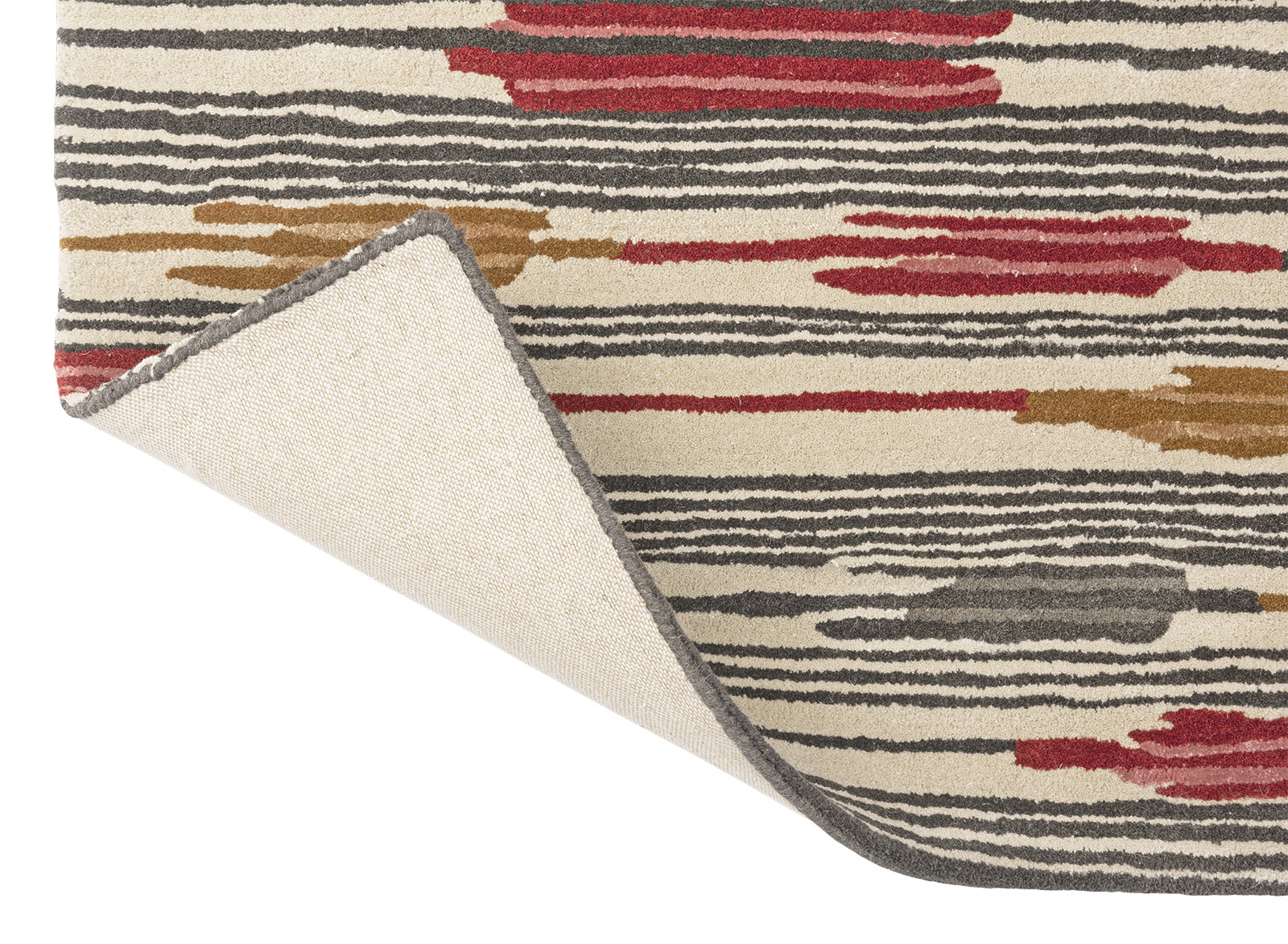 Indian Red / Charcoal Handwoven Wool Rug